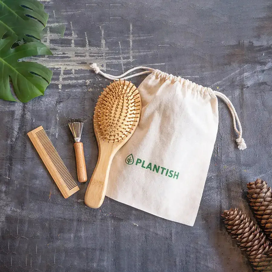 bamboo brush set from Plantish