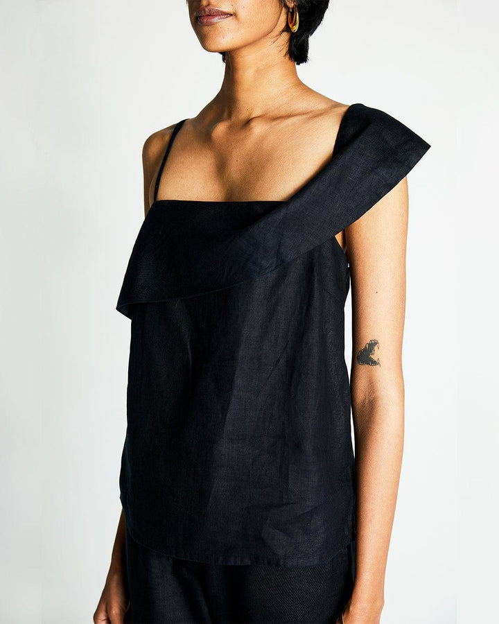 The WANDERING WAVE Top | Black