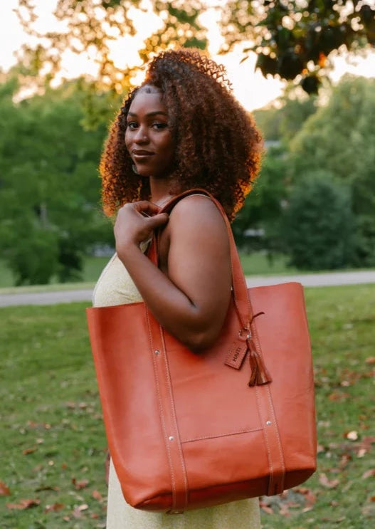 Raw Leather Tote | XL