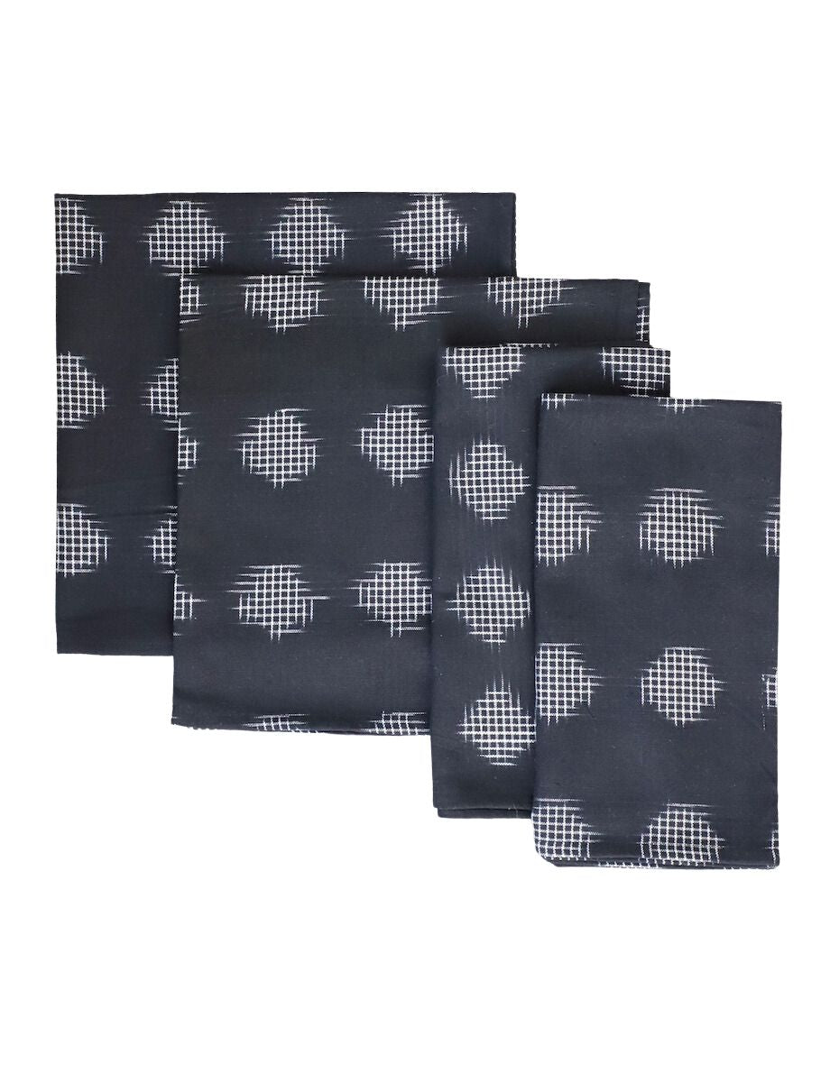 BLACK CIRCLES Cloth Napkins | Set of 4