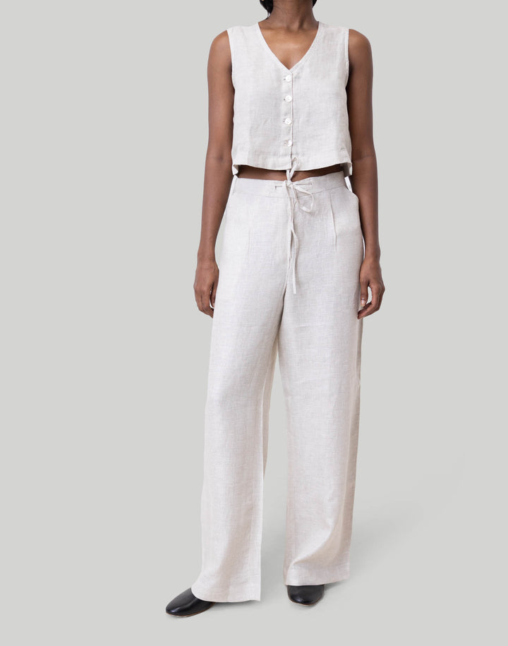 WIDE-LEG Linen Pants | Linen Check