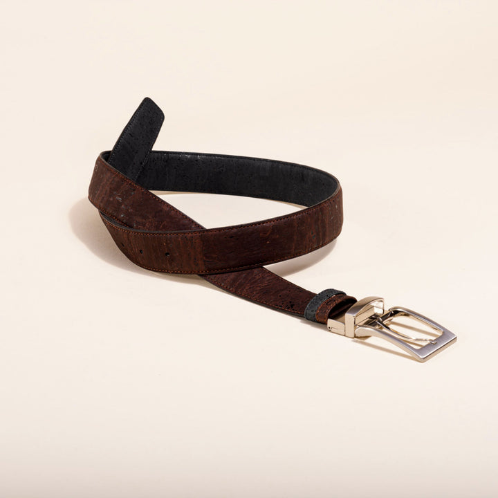 Cork REVERSIBLE Men's Belt | Brown & Black