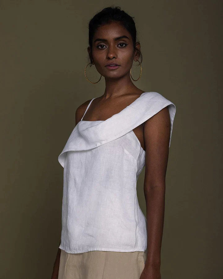 The WANDERING WAVE Top | Coconut White