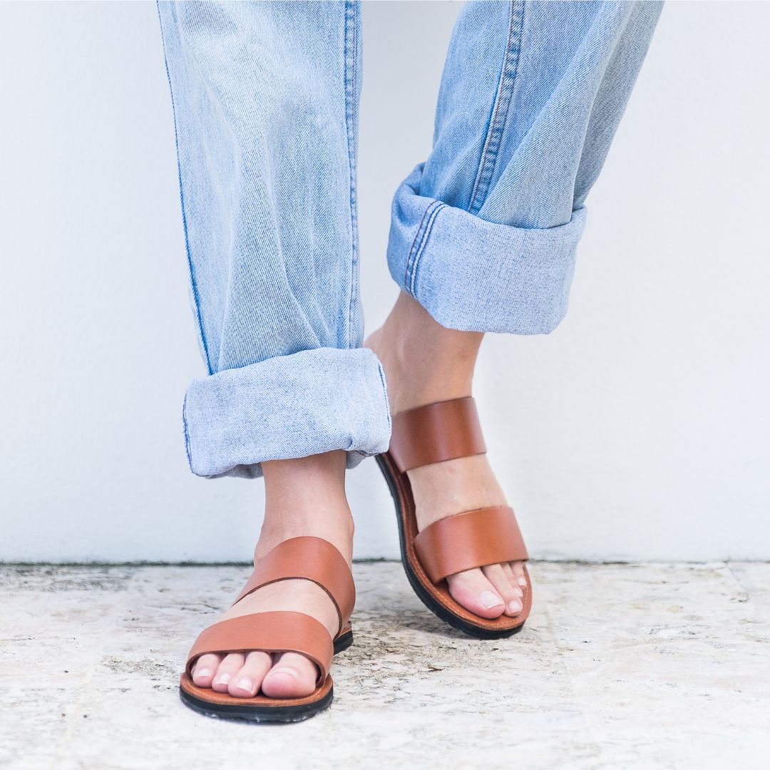 The OPHELIA Leather Slide Sandal-1