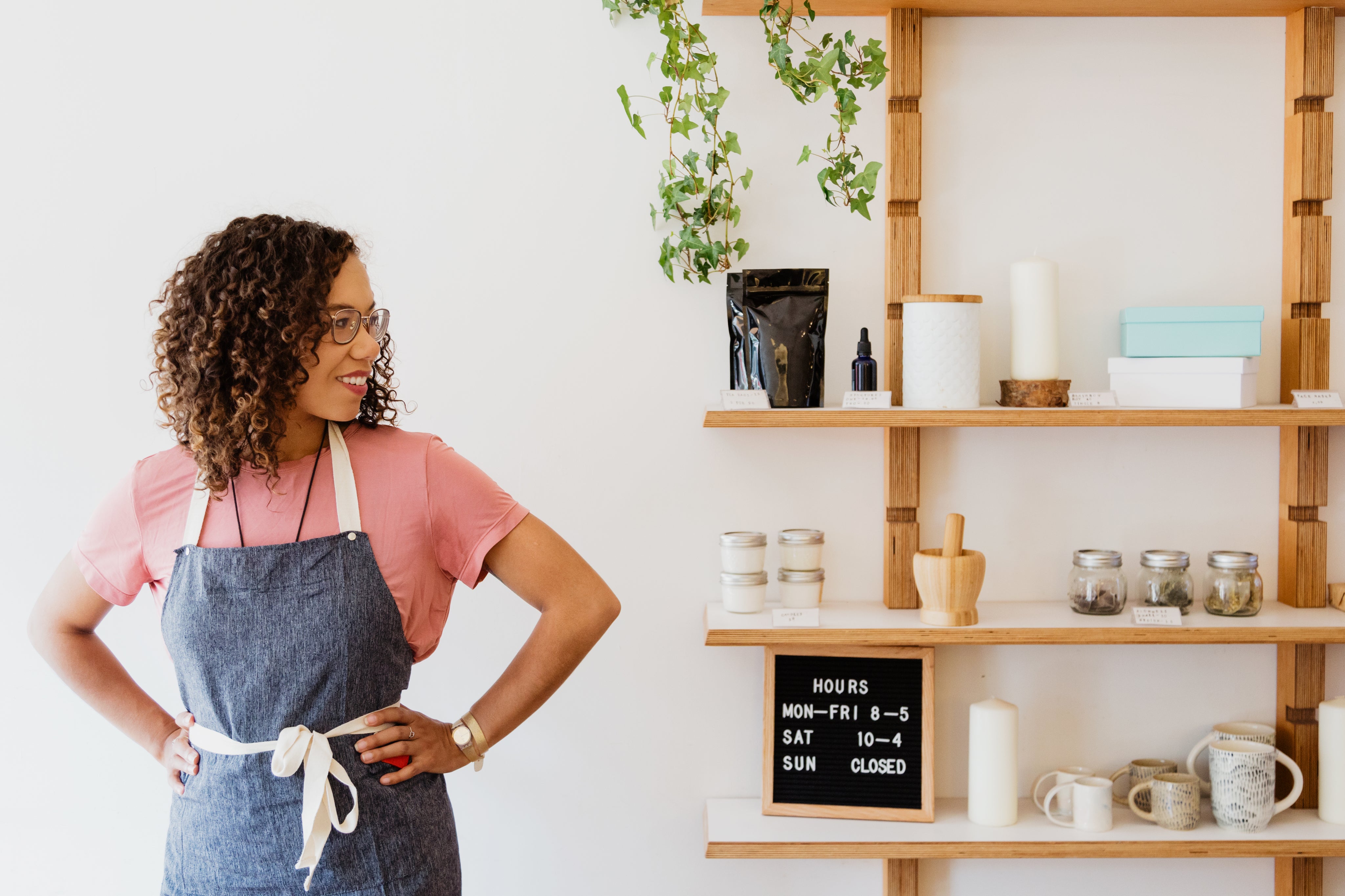 woman in her shop