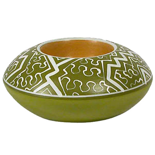 Shipibo Ceramic Tea Light Holder from Peru-1