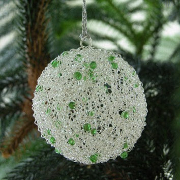 Recycled Wire Ball Ornament-0