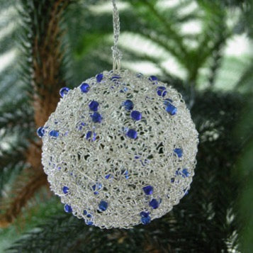 Recycled Wire Ball Ornament-1