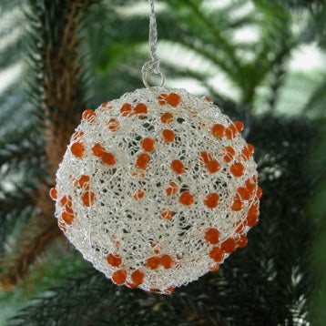 Recycled Wire Ball Ornament-4