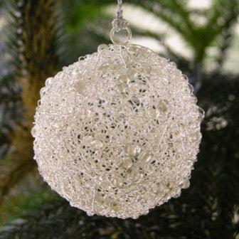 Recycled Wire Ball Ornament-5