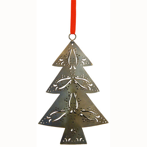 Recycled Metal Christmas Tree Ornament-0