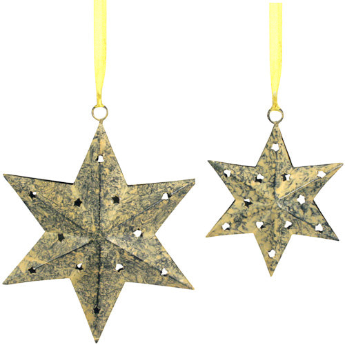 Recycled Metal Star Ornament w/ 6 Points-0