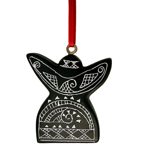 Coal Angel Ornament from Colombia-0