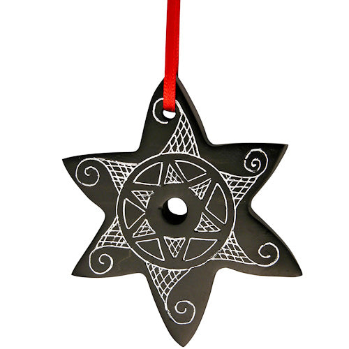 Coal Star Ornament from Colombia-0