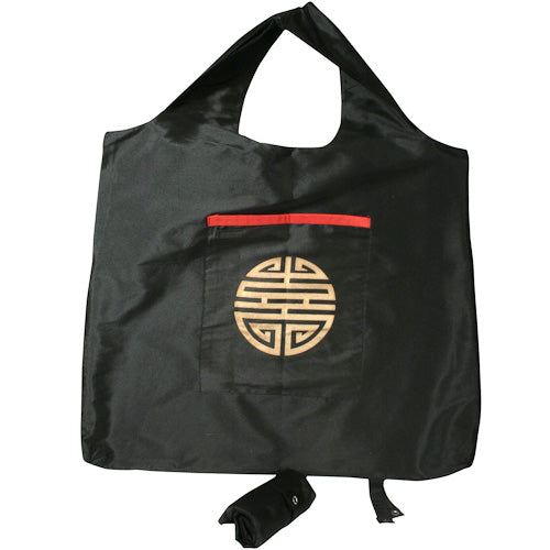 Taffeta Roll Up Bag w/ Longevity Symbol from India-0