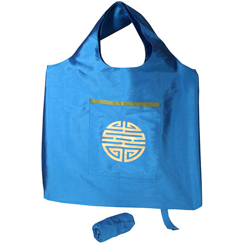 Taffeta Roll Up Bag w/ Longevity Symbol from India-1