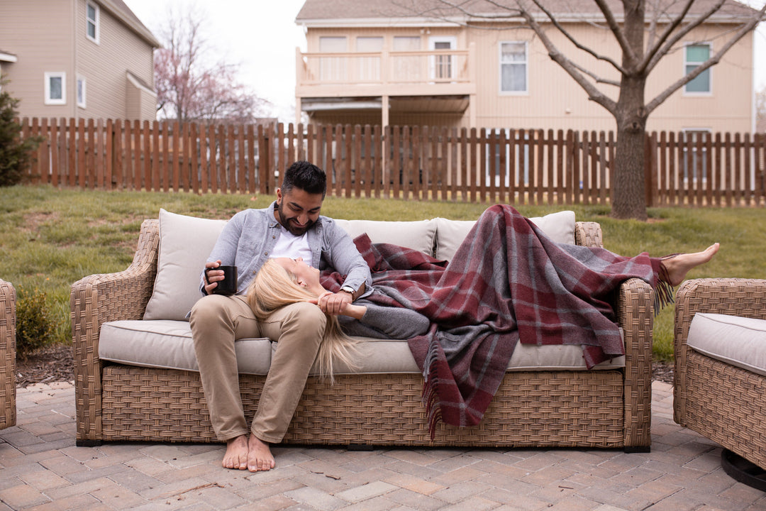 ESTANCIA Alpaca Blend Throw | Grey Wine