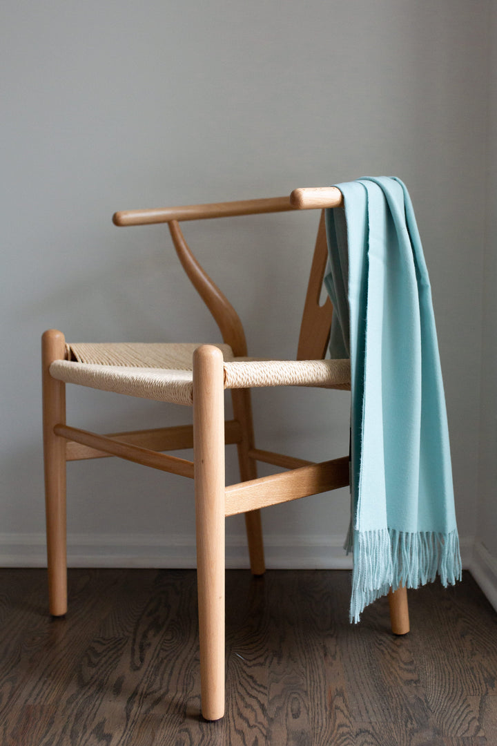 ESENCIA Alpaca Throw | Sky Blue