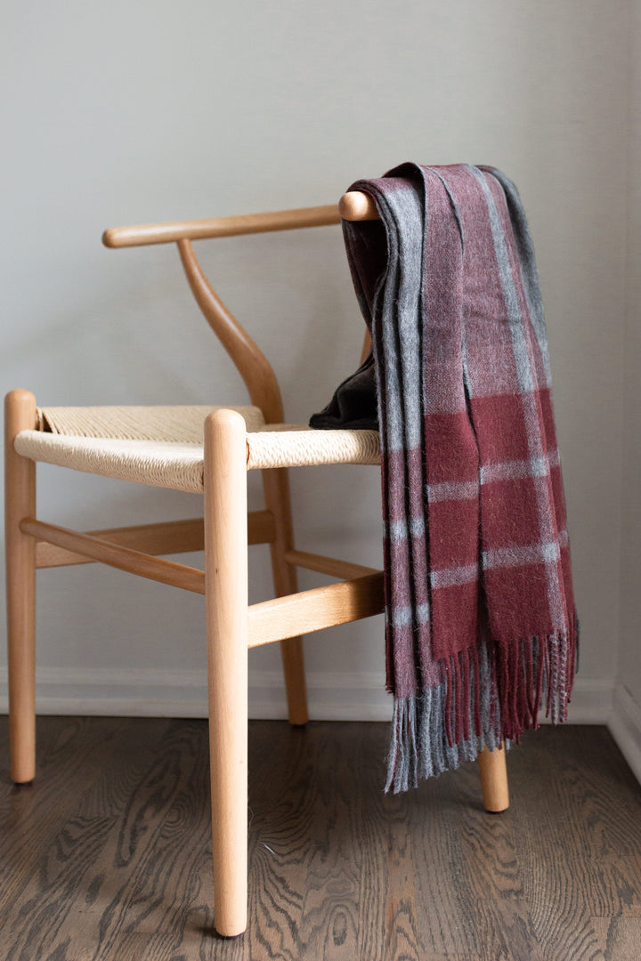 ESTANCIA Alpaca Blend Throw | Grey Wine