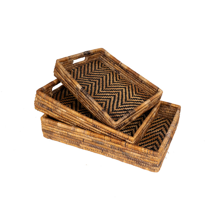 Banana Leaf NESTING Tray Set