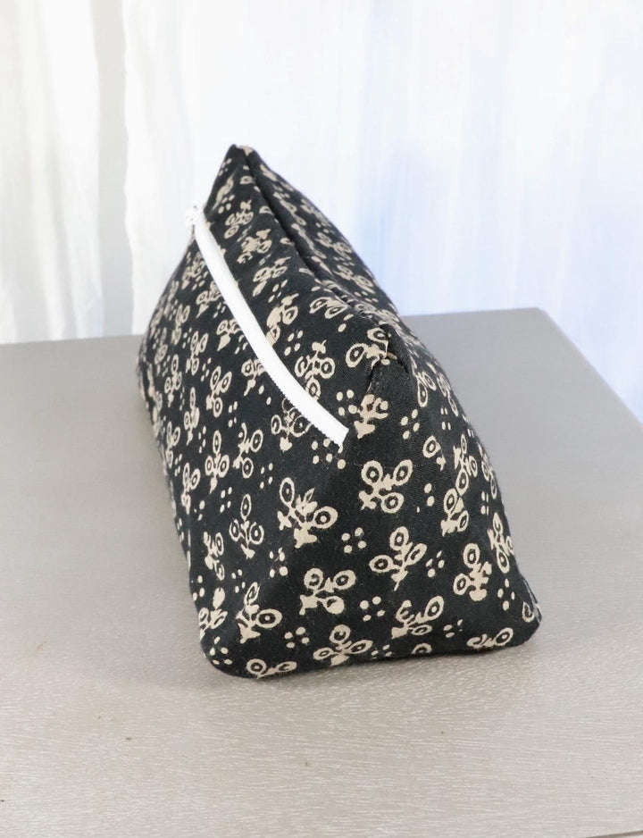 BLACK Toiletry Bag | Dots or Floral