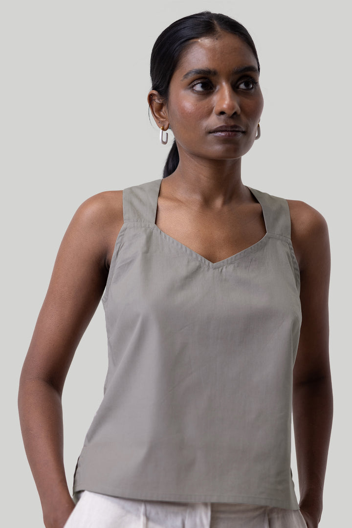 CROSSBACK Tank Top | Dark Ecru