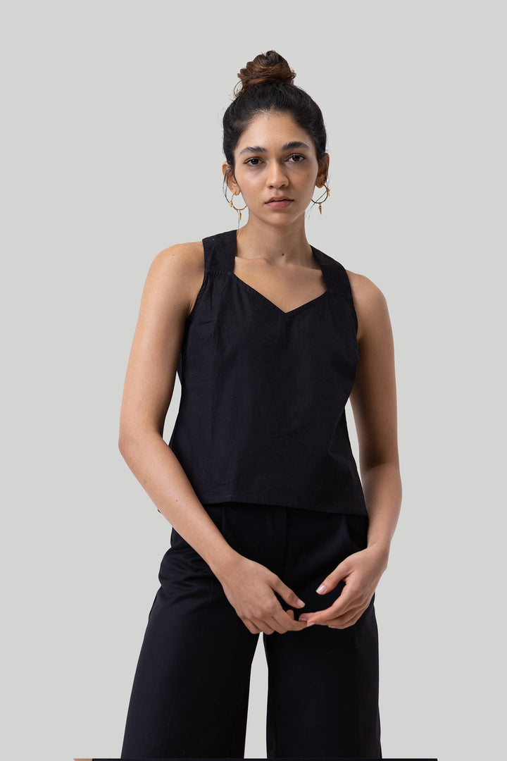 CROSSBACK Tank Top | Black