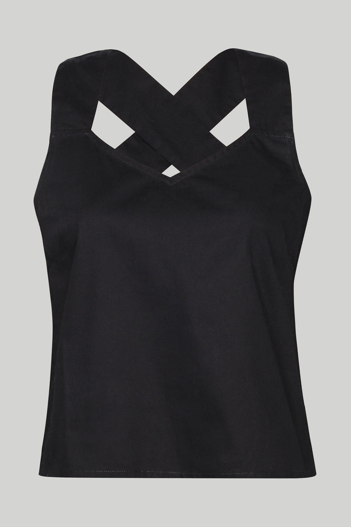 CROSSBACK Tank Top | Black