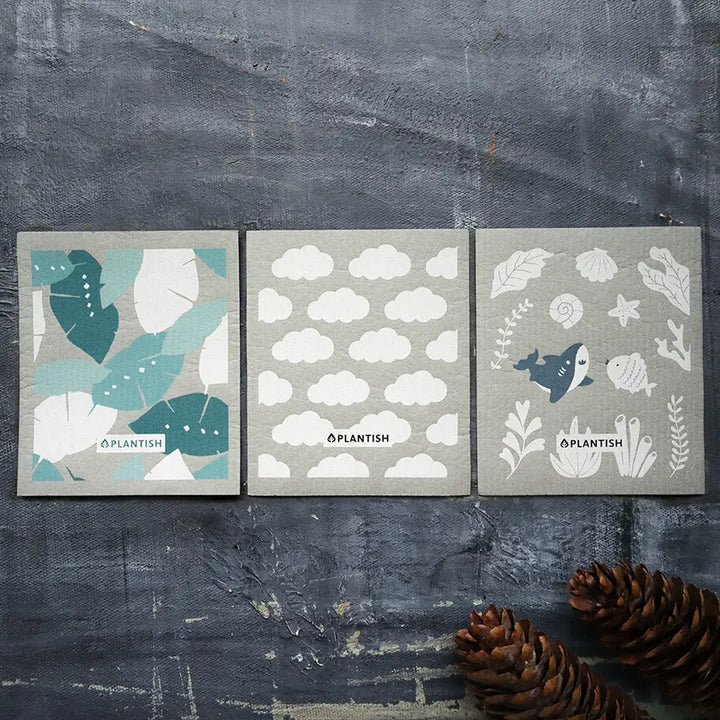 Cloudy Melody - Swedish Sponge Cloth Set-0