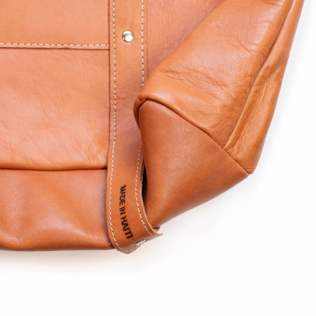 Raw Leather Tote | XL