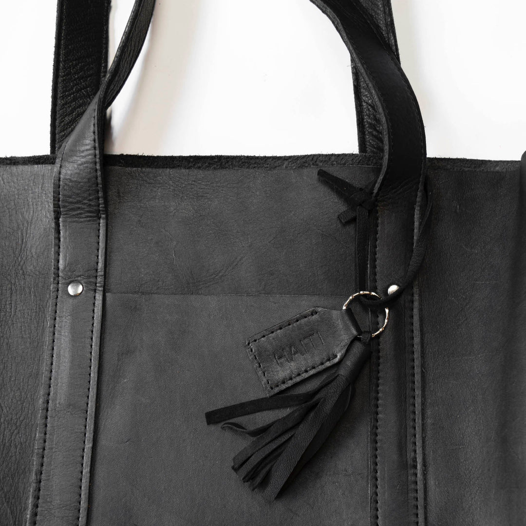 Raw Leather Tote | Large