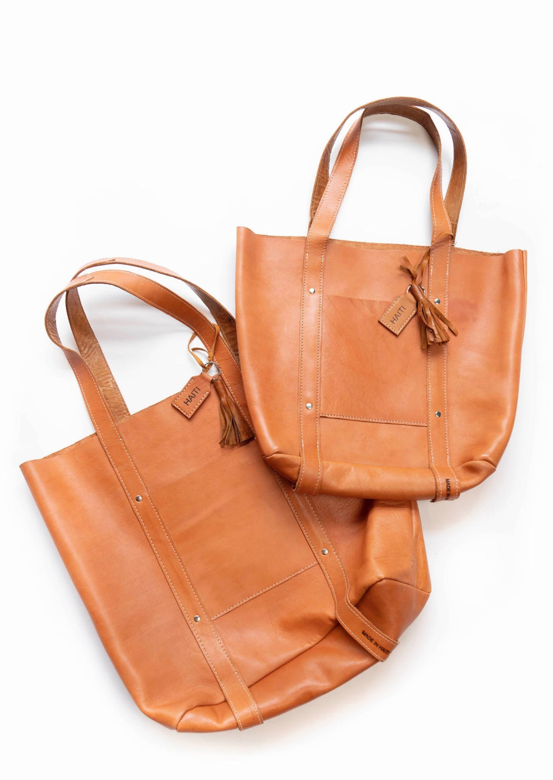 Raw Leather Tote | XL