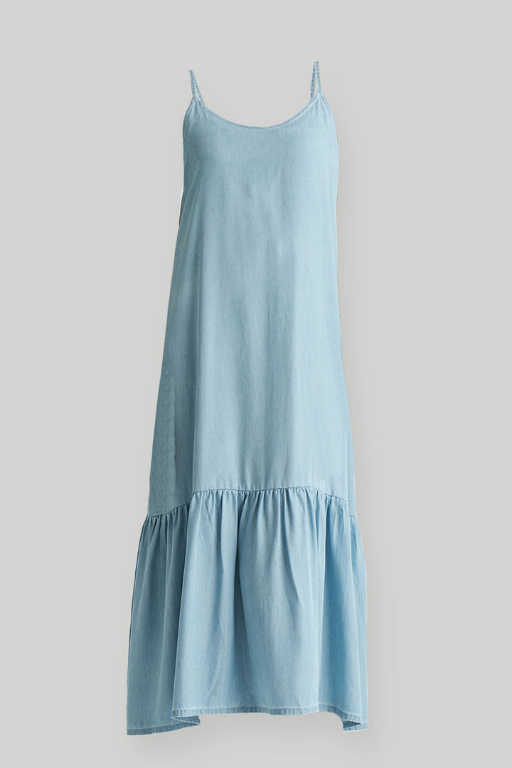 FLOWY Maxi Dress | Ocean Blue Denim