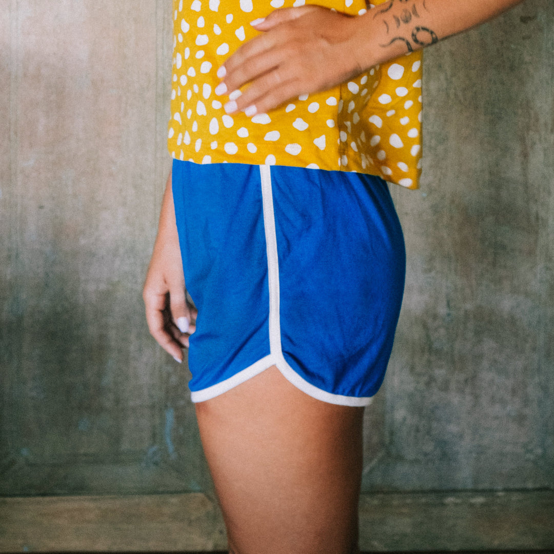 GIRL Seaside Runner Bamboo Shorts | Sea Blue