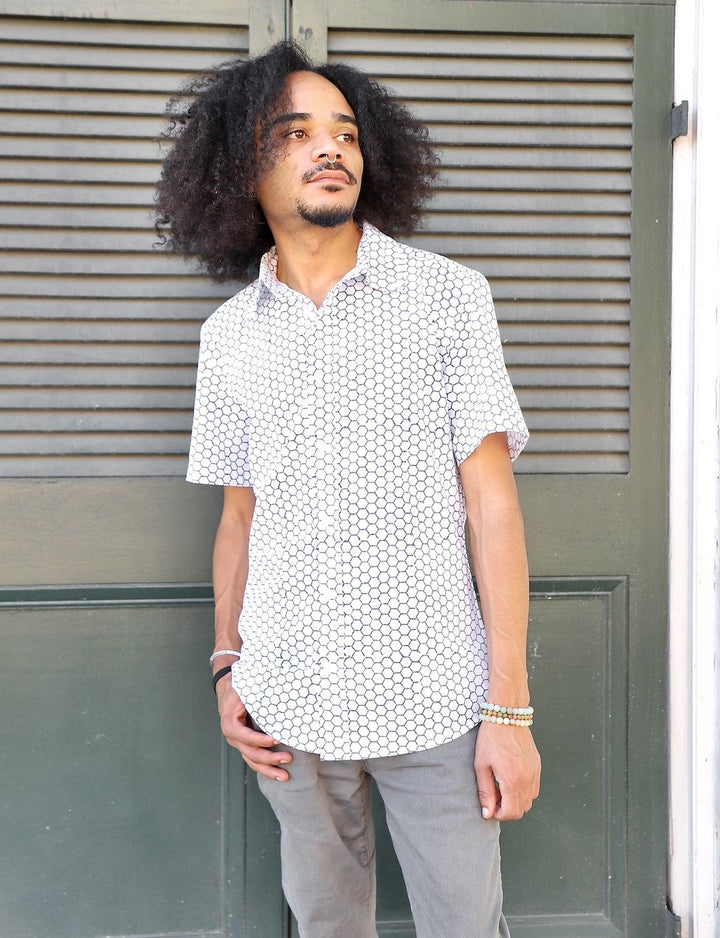 HONEYCOMB Organic Cotton Men's Button Down Shirt