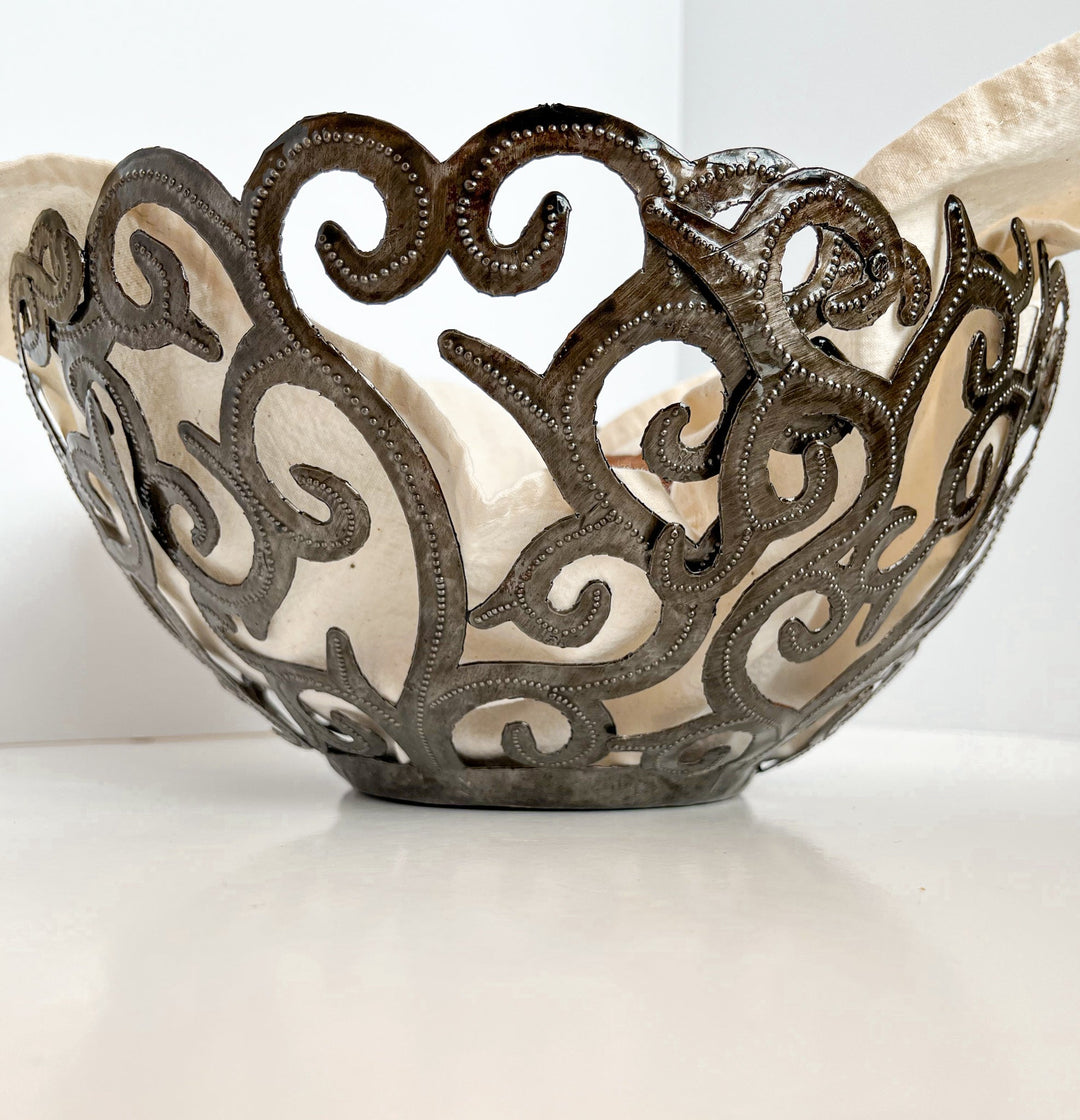 Metal Art Scroll Bowl