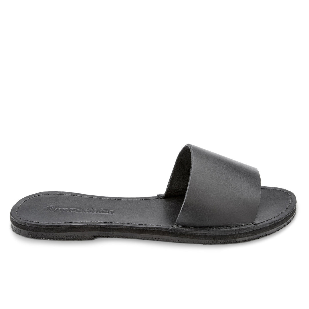 The LINDA Leather Slide Sandal-3