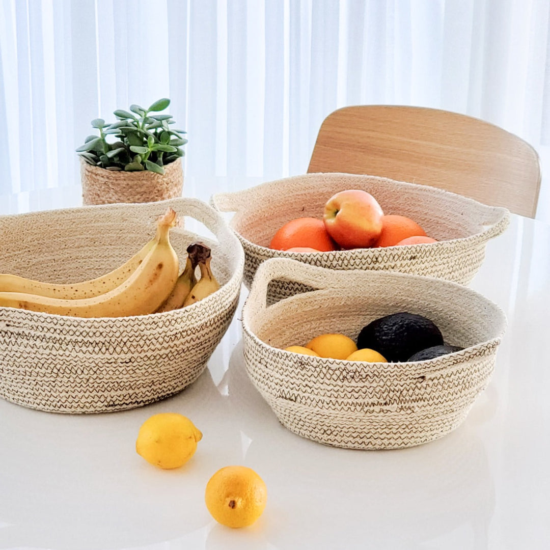 AMARI Fruit Bowl | Brown | Set of 3