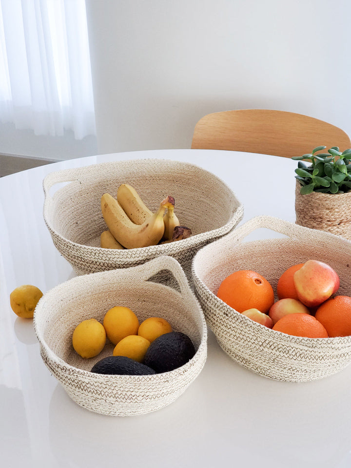 AMARI Fruit Bowl | Brown | Set of 3