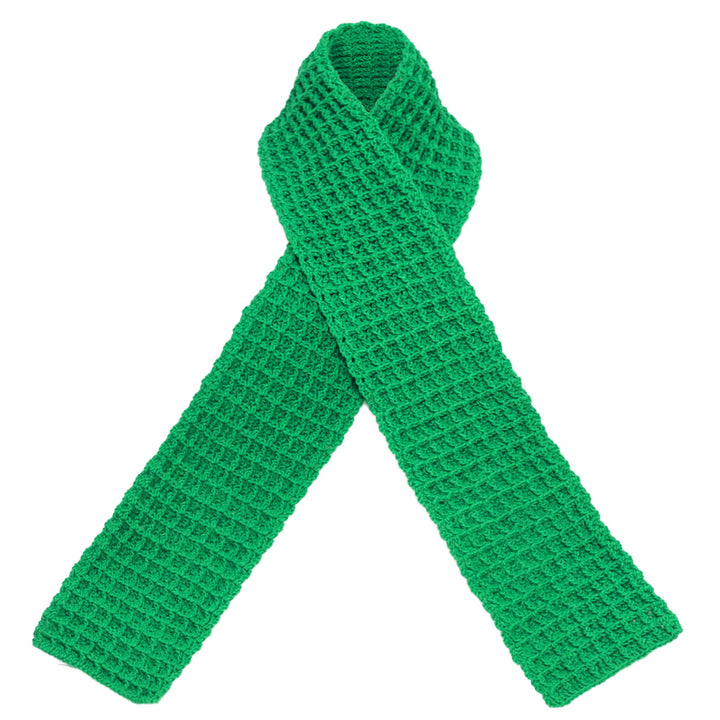 WAFFLE Crochet Scarf | Kelly Green