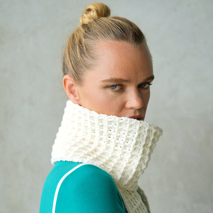 WAFFLE Crochet Scarf | Off White