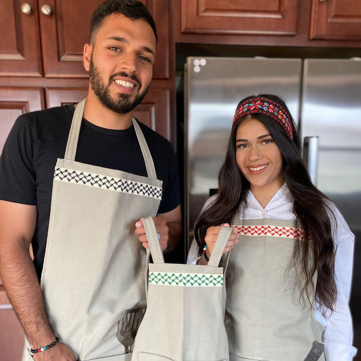 Family Bundle of 3 | Full-Length KUFFIYEH Apron (Women's, Men's, and Children's)