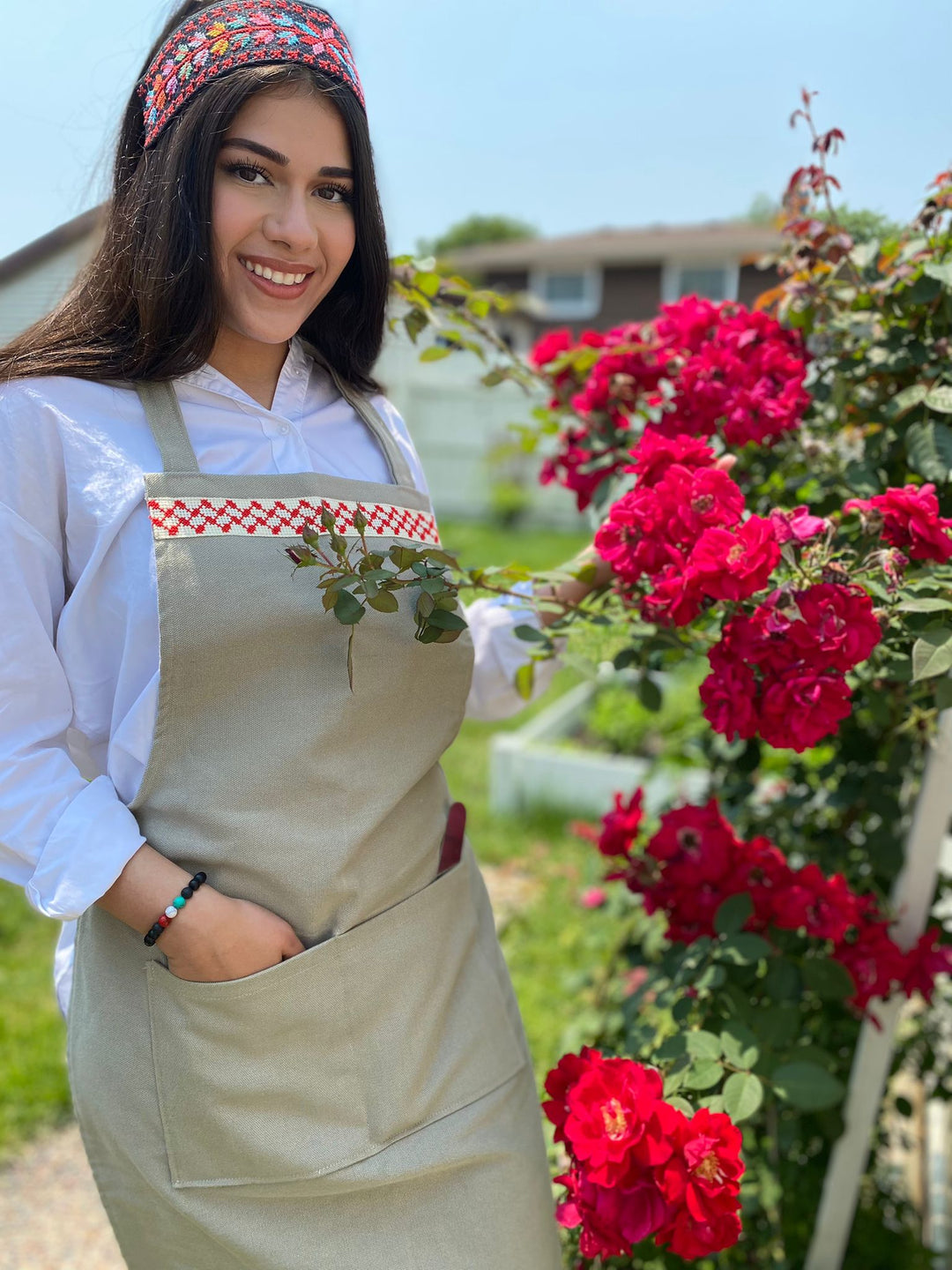 Women's Full-Length KUFFIYEH Apron