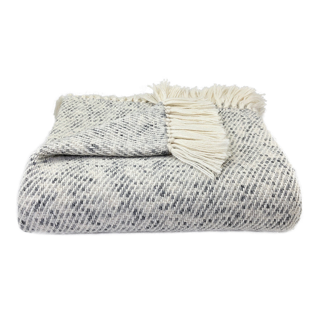 Heathered Gray Alpaca Throw-0