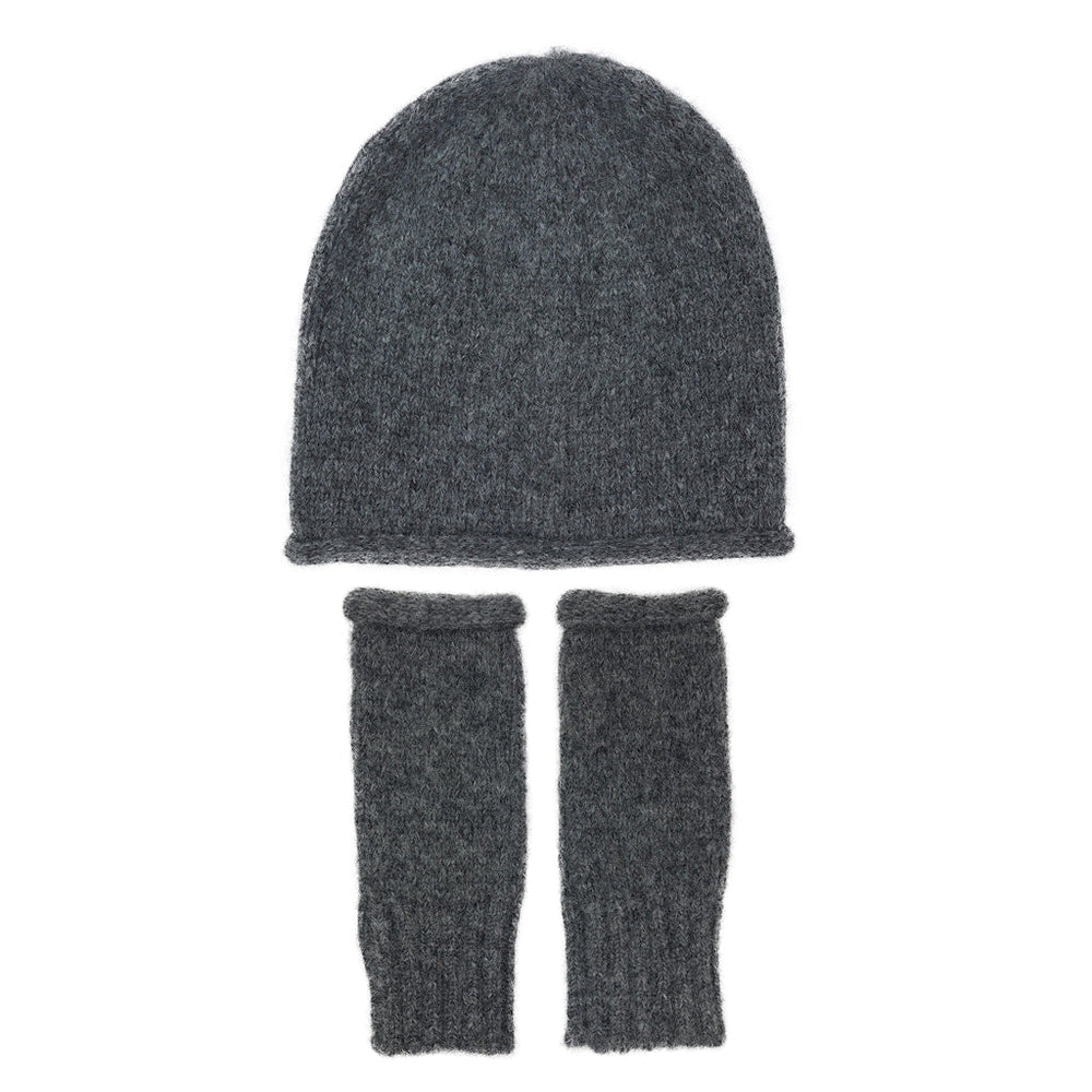 Charcoal ESSENTIAL Knit Alpaca Beanie-1