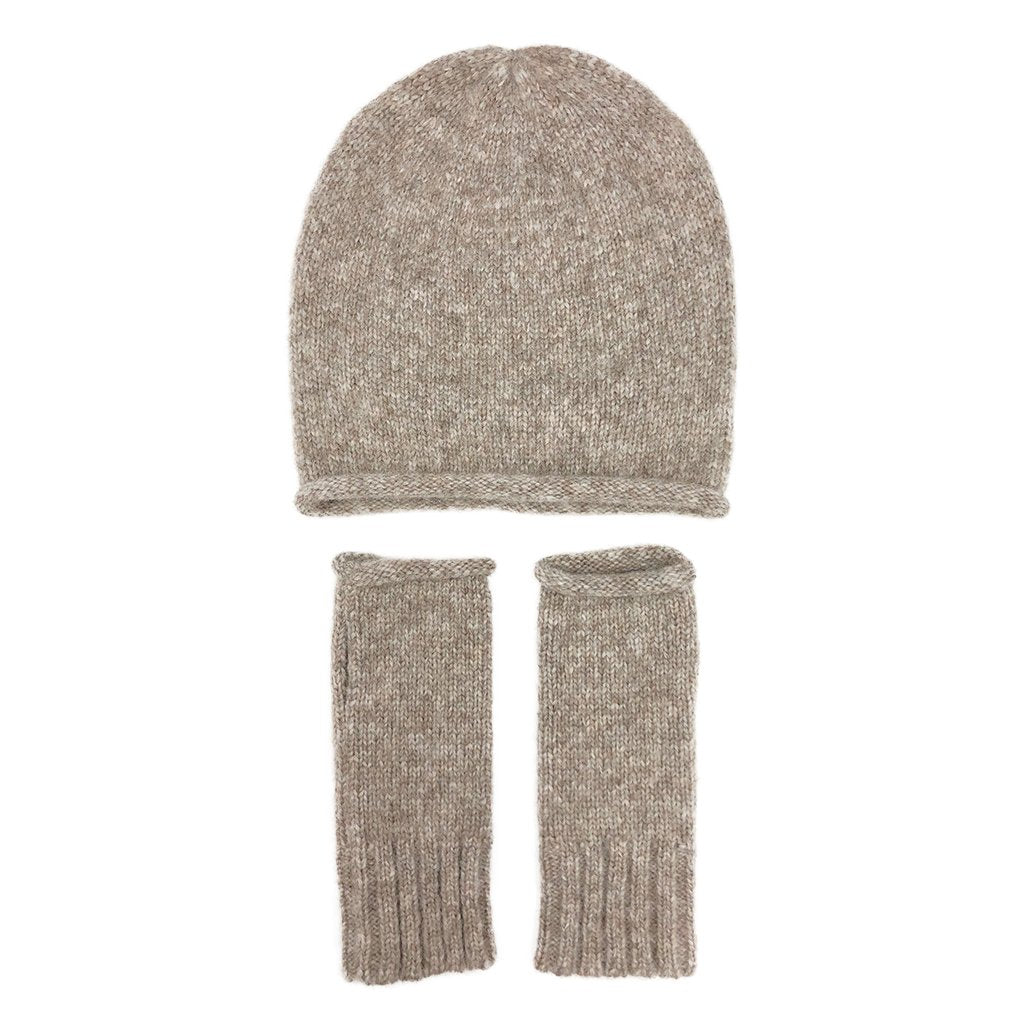 Beige ESSENTIAL Knit Alpaca Beanie-2