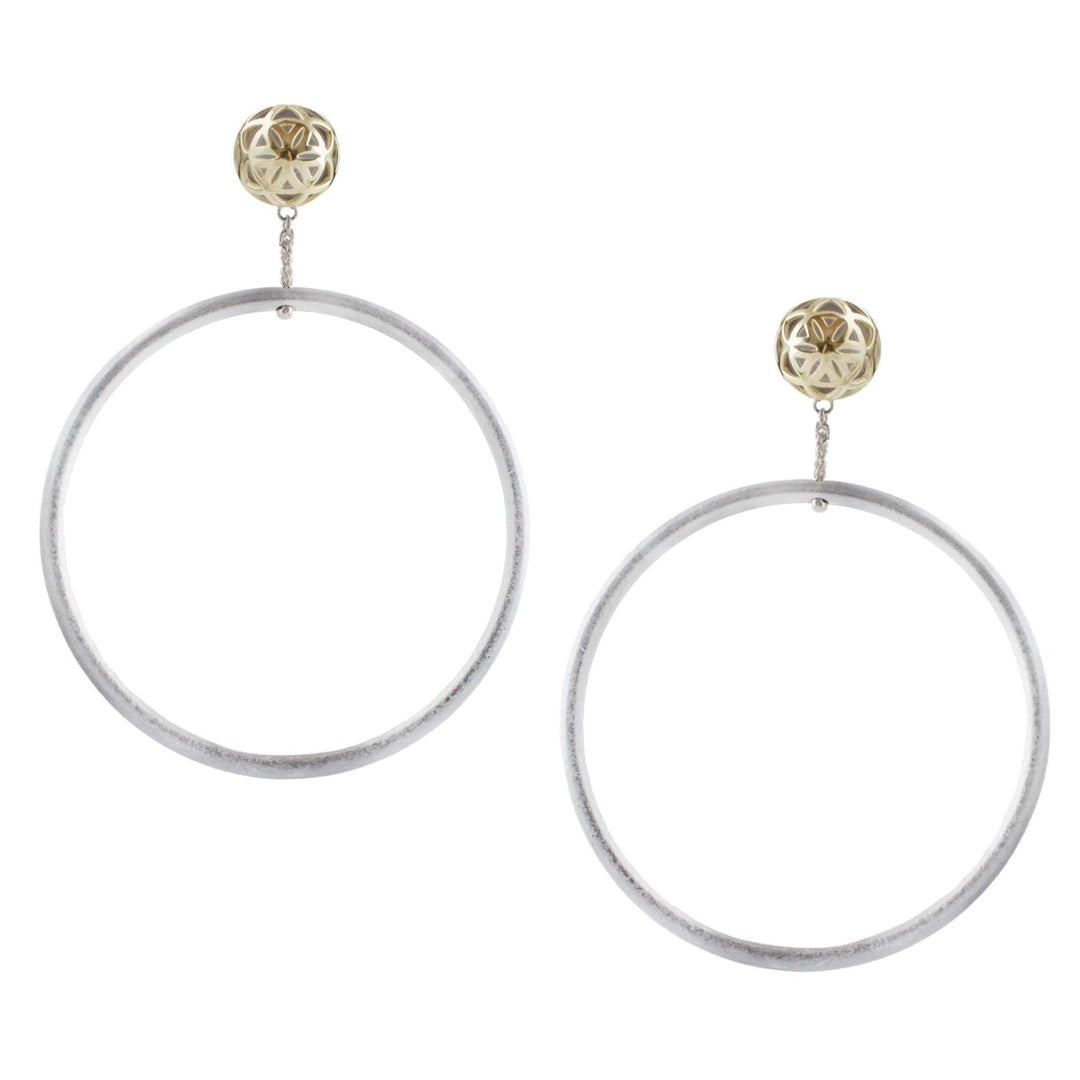 Spheric SEED OF LIFE Hoop Earrings-by-ARTICLE22-Finally Bliss