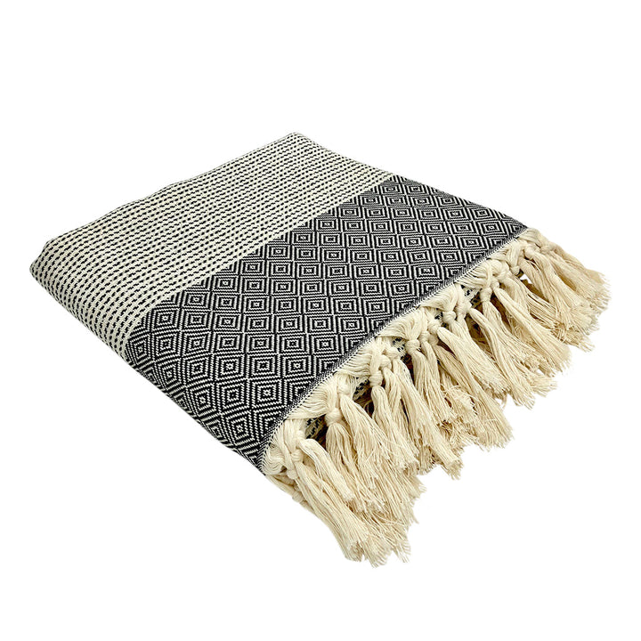 Diamond Stripe Turkish Throw-6