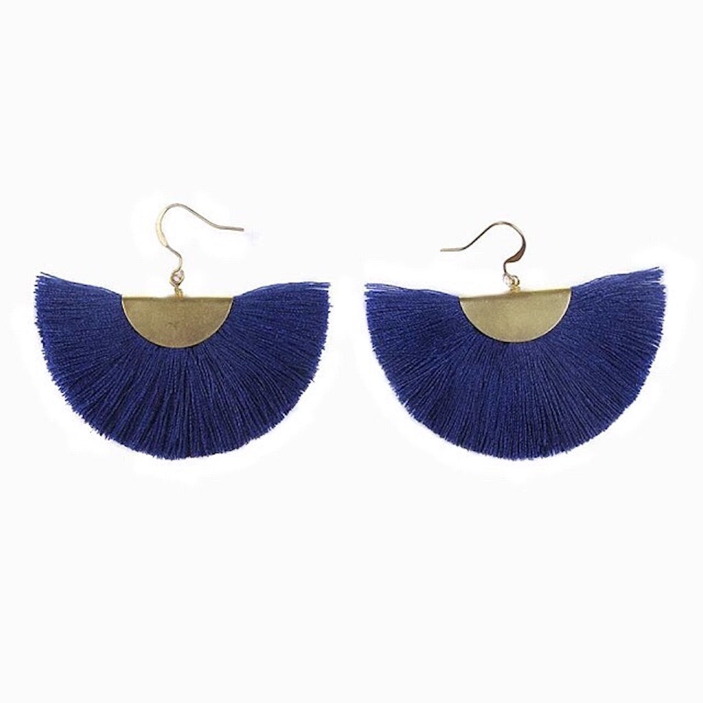 Half Moon Fan Earrings-by-SLATE + SALT-Finally Bliss