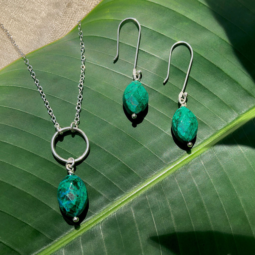 CHRYSOCOLLA Drop Earrings